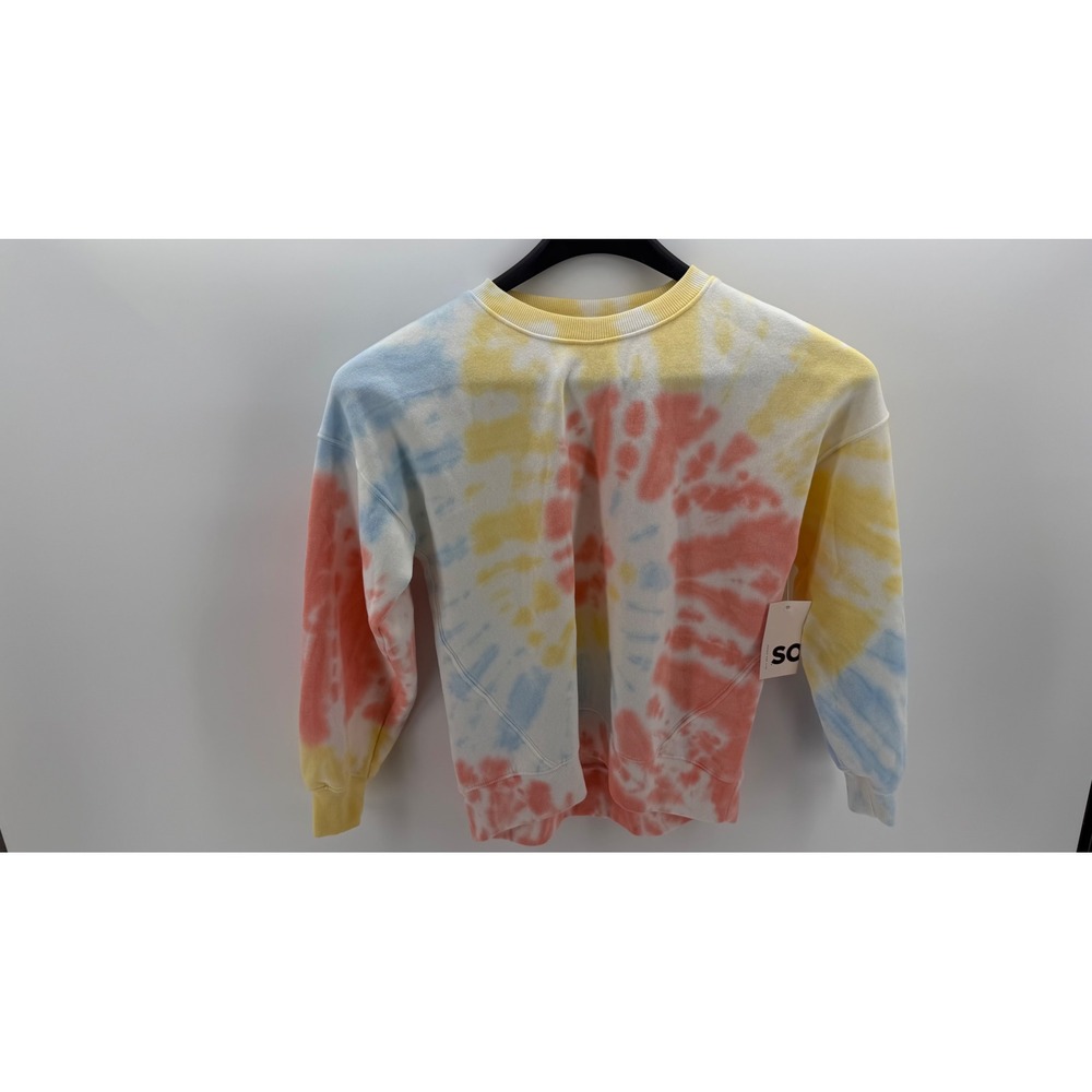 SO Crewneck Sweatshirt Girls Medium 8 Multicolor NWT Beachy Tie Dye Relaxed Fit